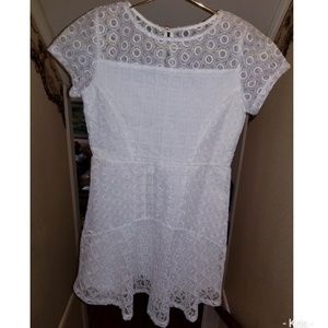 Sale! Off White Embroidered Dress